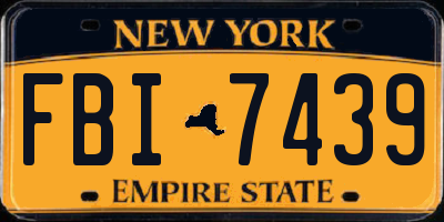 NY license plate FBI7439