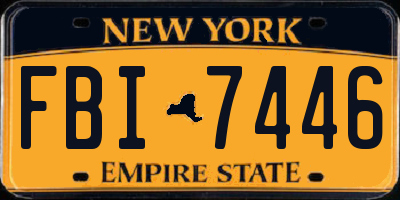 NY license plate FBI7446