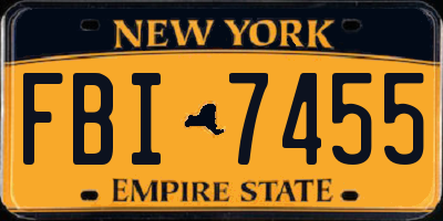 NY license plate FBI7455