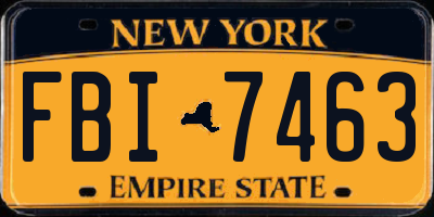 NY license plate FBI7463