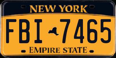 NY license plate FBI7465