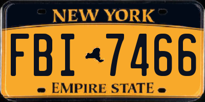NY license plate FBI7466