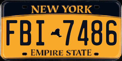 NY license plate FBI7486