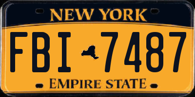 NY license plate FBI7487