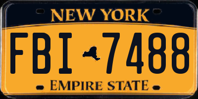 NY license plate FBI7488