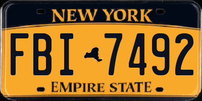 NY license plate FBI7492