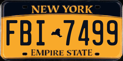 NY license plate FBI7499