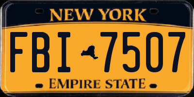 NY license plate FBI7507