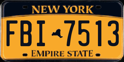 NY license plate FBI7513