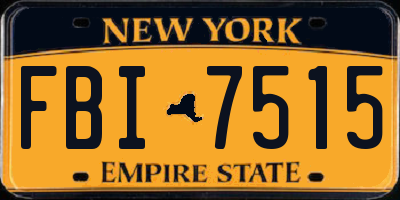 NY license plate FBI7515