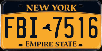 NY license plate FBI7516
