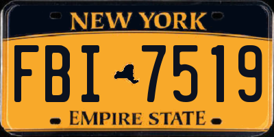NY license plate FBI7519