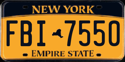 NY license plate FBI7550