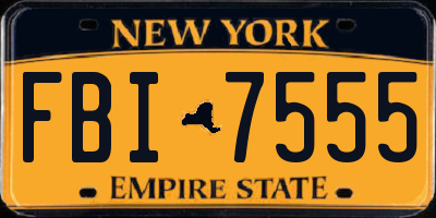 NY license plate FBI7555