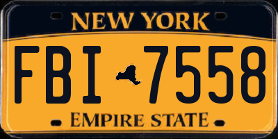 NY license plate FBI7558