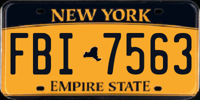 NY license plate FBI7563