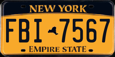 NY license plate FBI7567