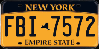 NY license plate FBI7572