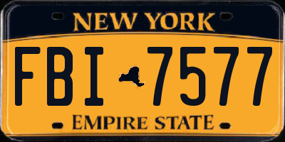 NY license plate FBI7577