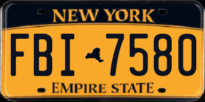 NY license plate FBI7580