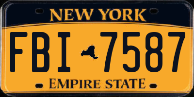 NY license plate FBI7587