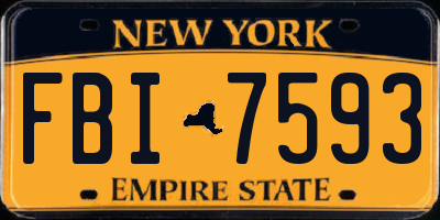 NY license plate FBI7593