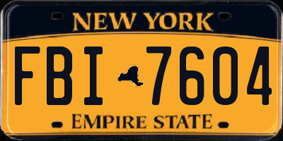NY license plate FBI7604