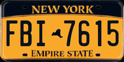 NY license plate FBI7615