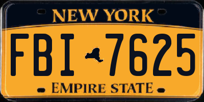 NY license plate FBI7625
