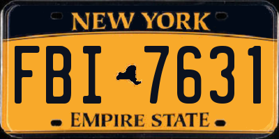 NY license plate FBI7631