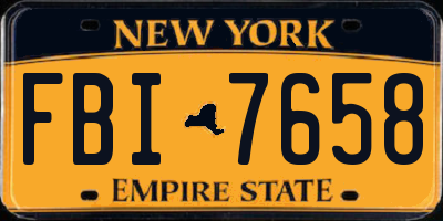 NY license plate FBI7658