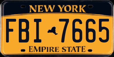 NY license plate FBI7665
