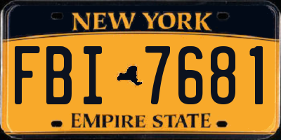 NY license plate FBI7681