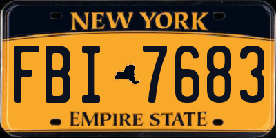 NY license plate FBI7683