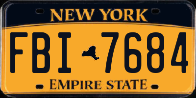 NY license plate FBI7684
