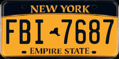 NY license plate FBI7687