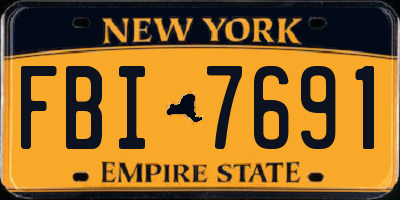 NY license plate FBI7691