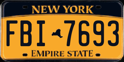 NY license plate FBI7693