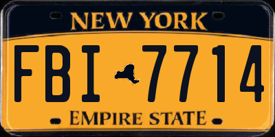 NY license plate FBI7714