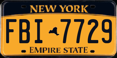 NY license plate FBI7729