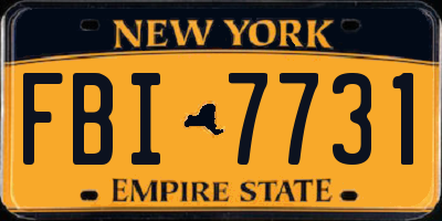 NY license plate FBI7731
