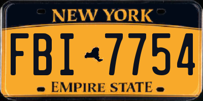 NY license plate FBI7754