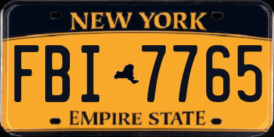 NY license plate FBI7765