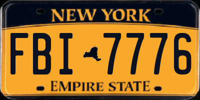 NY license plate FBI7776