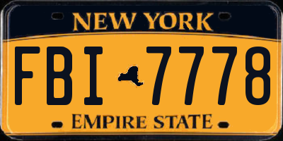 NY license plate FBI7778
