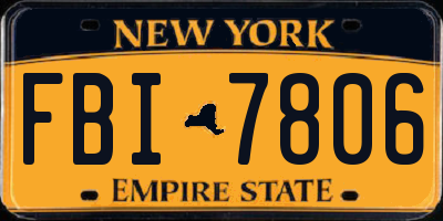 NY license plate FBI7806