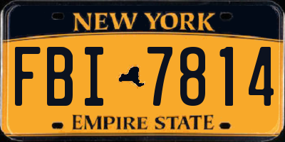 NY license plate FBI7814