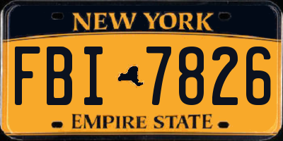 NY license plate FBI7826