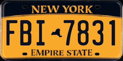 NY license plate FBI7831