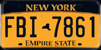 NY license plate FBI7861